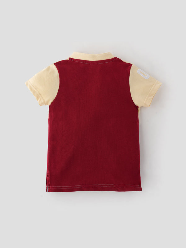 Popees Stylish Half Sleeve Henley T-Shirt (1–8 Years) for Boys