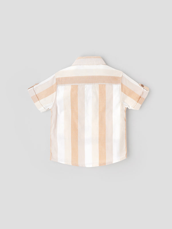 Popees Trendy Striped Cotton Shirt Lightweight & Comfy (1-4 Years) for Baby Boys