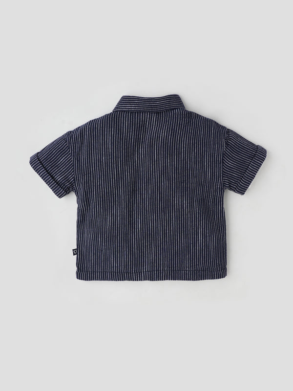 Popees Striped Cotton Shirt Stylish & Breathable Button-Down for Everyday Wear (1-4 Years) for Baby Boys