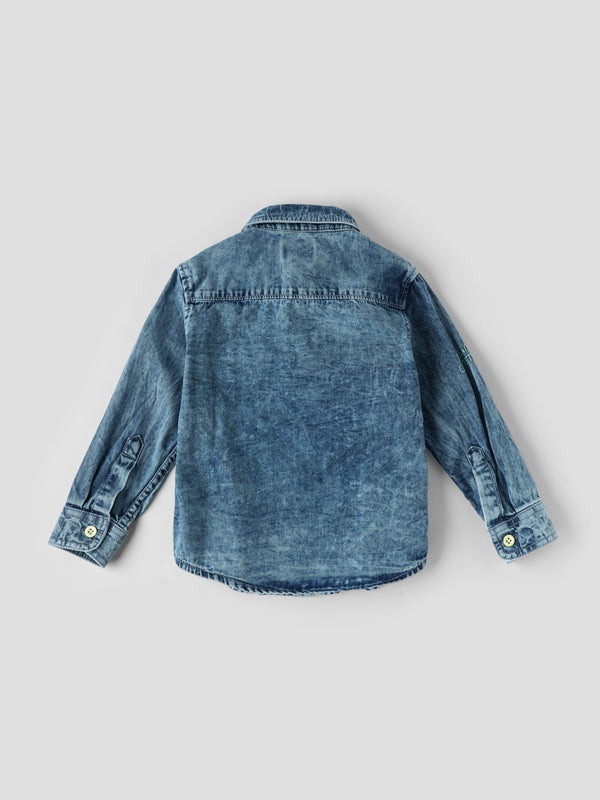 Popees Stylish Full Sleeve Denim shirt (1-8 Years) for Boys