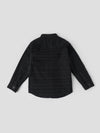 Popees Textured Black Full Sleeve Shirt With Mandarin Collar (1–6 Years) for Boys