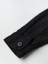 Popees Textured Black Full Sleeve Shirt With Mandarin Collar (1–6 Years) for Boys