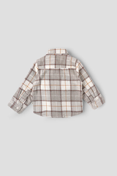 Popees Baby Boys Cotton Checked Shirt Full Sleeve Collared Casual Wear| 9 Months to 4 Years