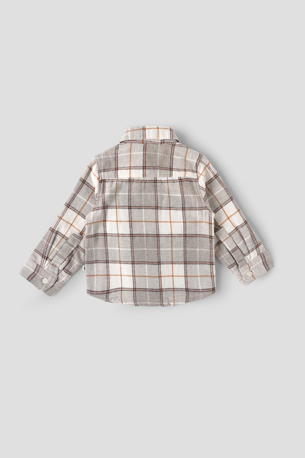Popees Baby Boys Cotton Checked Shirt Full Sleeve Collared Casual Wear| 9 Months to 4 Years