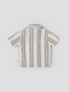 Popees Baby Boys Striped Short Sleeve Cotton Shirt| Grey & Beige| 9 Months to 4 Years