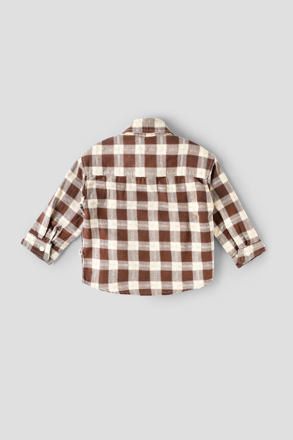 Popees Baby Boys Checked Cotton Shirt, Full Sleeve| 9M–4Y