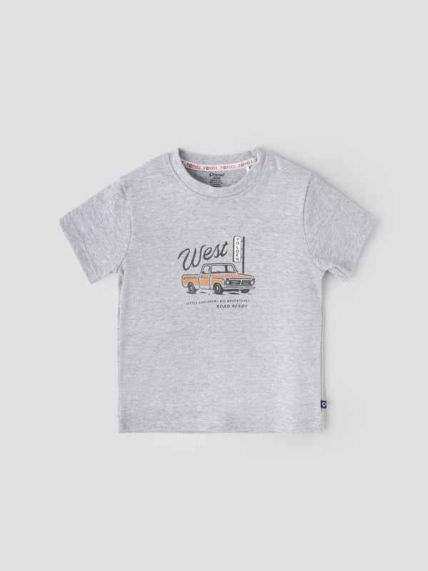 Popees Trendy & Comfy T-Shirt Car Print Soft & Casual Wear (1-6 Years) for Baby Boys