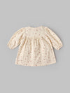 Popees Baby Girls Floral Cotton Dress |Cream Printed Long Sleeve A-Line Outfit (9 Months–4 Years)