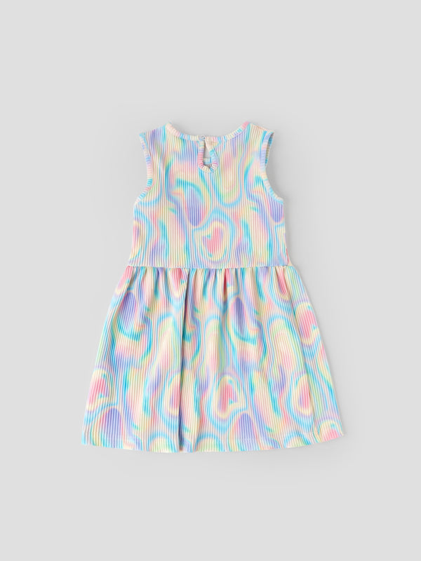 Popees Sleeveless Multicolor Printed Frock (1-6 Years) for Baby Girls