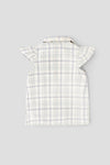 Popees Baby Girl Cotton Checked Dress with Peter Pan Collar| 9-12 Months - 4 Years