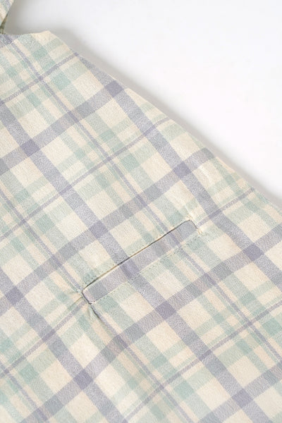 Popees Baby Girl Cotton Checked Dress with Peter Pan Collar| 9-12 Months - 4 Years