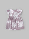 Popees Baby Girls Floral Print Ruffle Sleeve Dress with Front Buttons| 9M–4Y