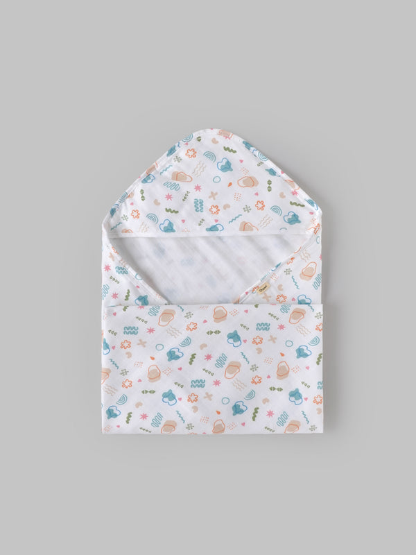 Popees Newborn Baby Muslin Clothing Gift Set 6-Piece| 100% Cotton Soft Breathable Essentials Kit |0-1 & 3-6 Months
