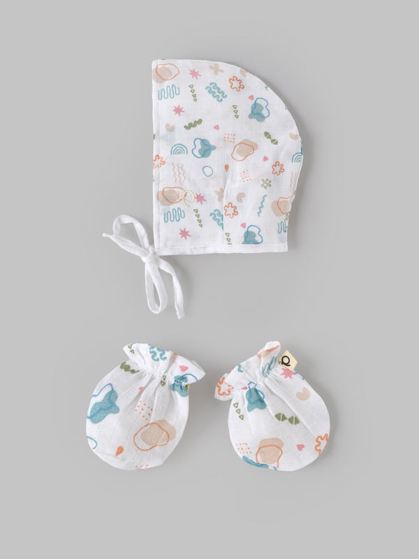 Popees Newborn Baby Muslin Clothing Gift Set 6-Piece| 100% Cotton Soft Breathable Essentials Kit |0-1 & 3-6 Months