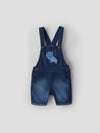 Popees Baby Boys Denim Dungaree Set with T-Shirt| Blue| 3-36 Months