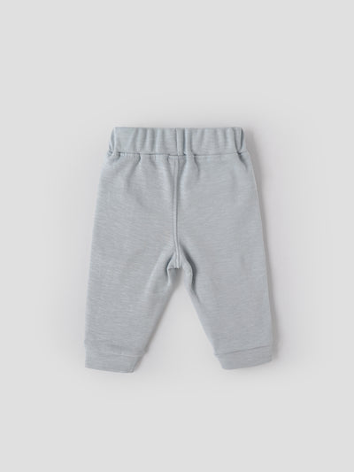 Popees Baby Boys Cotton Knit Pants with Elastic Waist|Soft Solid Joggers| 3–24 Months