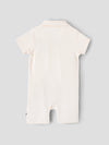 Popees Baby Boys Cotton Waffle Romper |Polo Collar Onesie (3–24 Months)