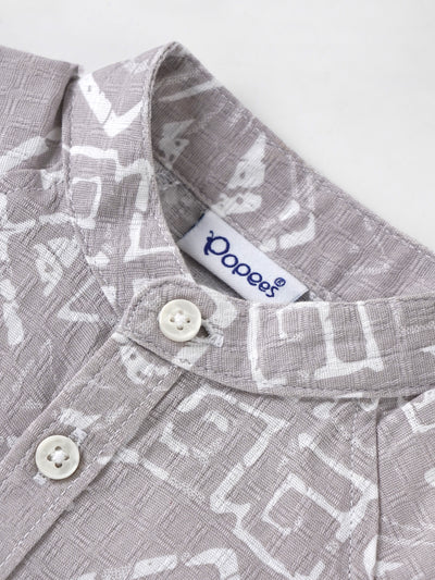 Popees Baby Boys Printed Cotton Shirt with Collar & Buttons| 3-36 Months