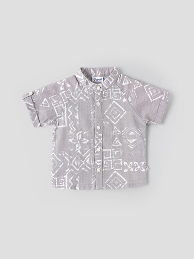 Popees Baby Boys Printed Cotton Shirt with Collar & Buttons| 3-36 Months