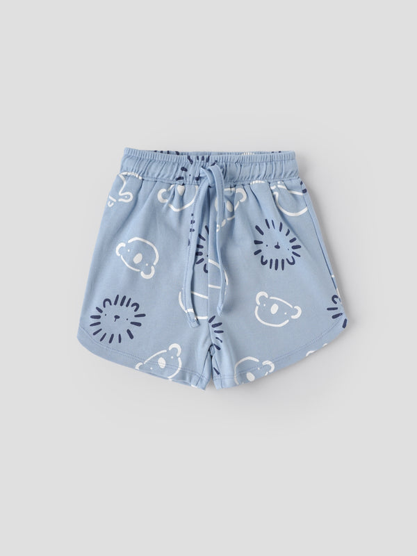 Popees Baby Boys Animal Print T-Shirt & Shorts Set |Cotton Summer Outfit (3M–24M)