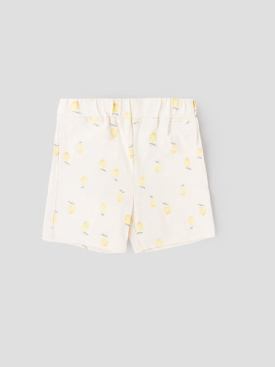 Popees Baby Boys Cotton Sleeveless Top & Shorts Set| Cream| 3-36 Months