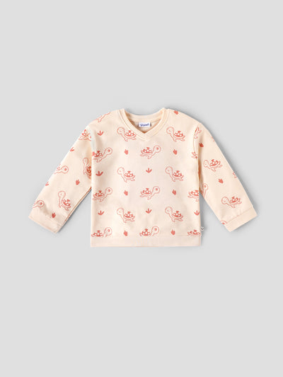 Popees Baby Boys Full Sleeve T-Shirt and Pant Set| Peach| 3-36 Months