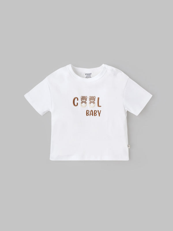 Popees Comfortable & Stylish Shoulder Open Printed Tshirt (3-24 Months) for Baby Boys