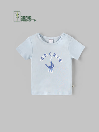 Popees Comfortable & Stylish Chest Printed Boys T-Shirt (3-24 Months) Made of Organic Bamboo Cotton Fabric