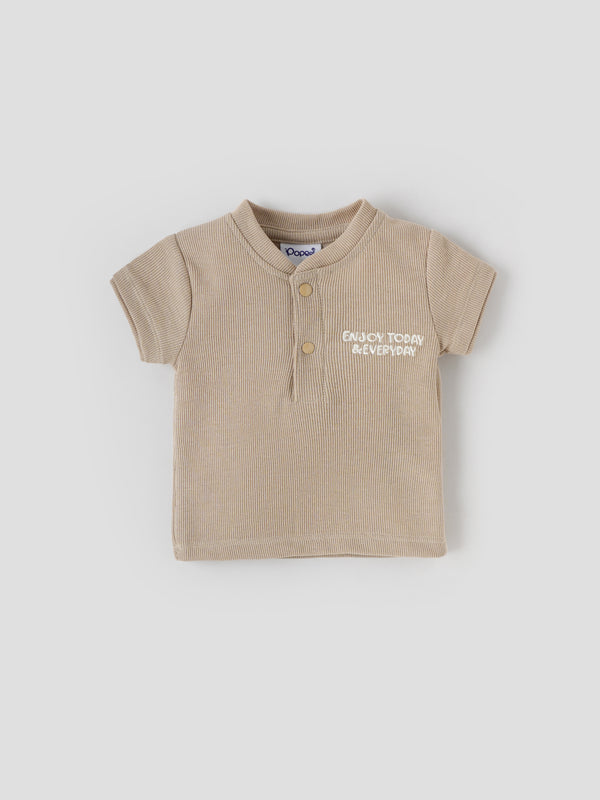 Popees Trendy & Stylish Letter Printed with Half Sleeve Tshirt(3-24Months)for Baby Boys
