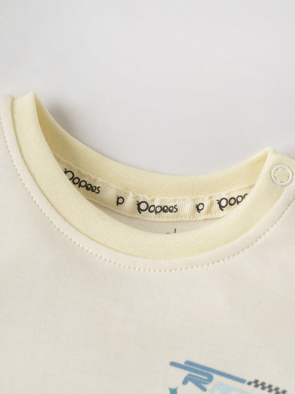 Popees Comfortable & Stylish Chest Printed Tshirt (3-36 Months) for Baby Boys