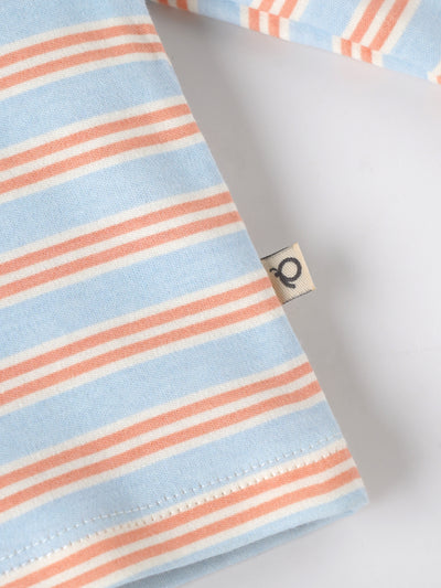 Popees Baby Boys Full Sleeve Cotton Polo T-Shirt| Blue & Orange| 3-36 Months