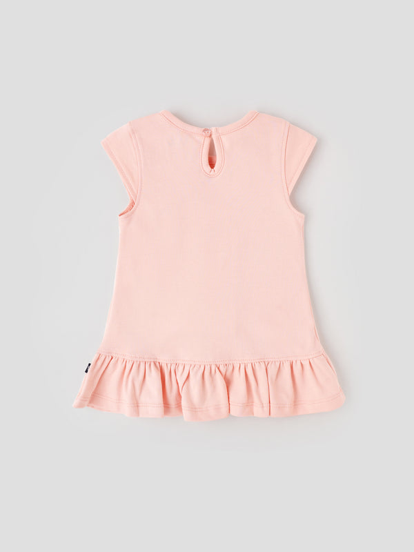 Popees Cute Bunny Design Cotton Dress (3–18 Months) for Baby Girls
