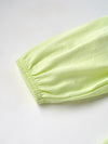 Popees Baby Girls Ruffle Sleeve Cotton Dress| Light Green| 6 - 24 Months