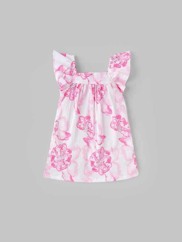 Popees Soft & Stylish Printed Pink Flower Design with Comfortable Fit (3-36 Months)for Baby Girls