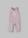 Popees Baby Girls Lavender Dungaree Set with Inner T-Shirt |Cotton Outfit (3M–24M)