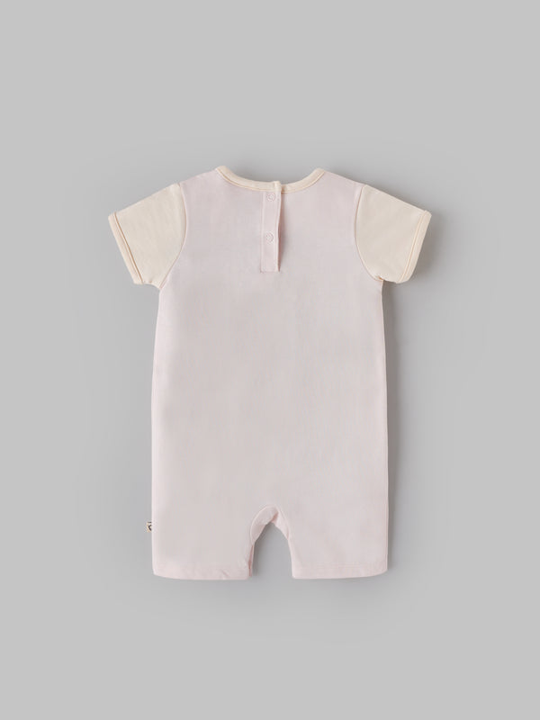 Popees Baby Girls Full Sleeves Cotton Romper| Peach| 3-24 Months