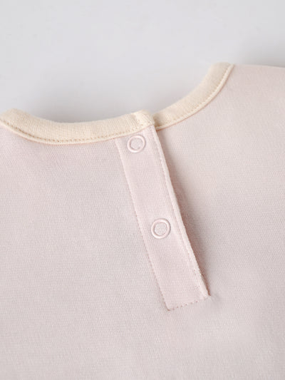 Popees Baby Girls Full Sleeves Cotton Romper| Peach| 3-24 Months