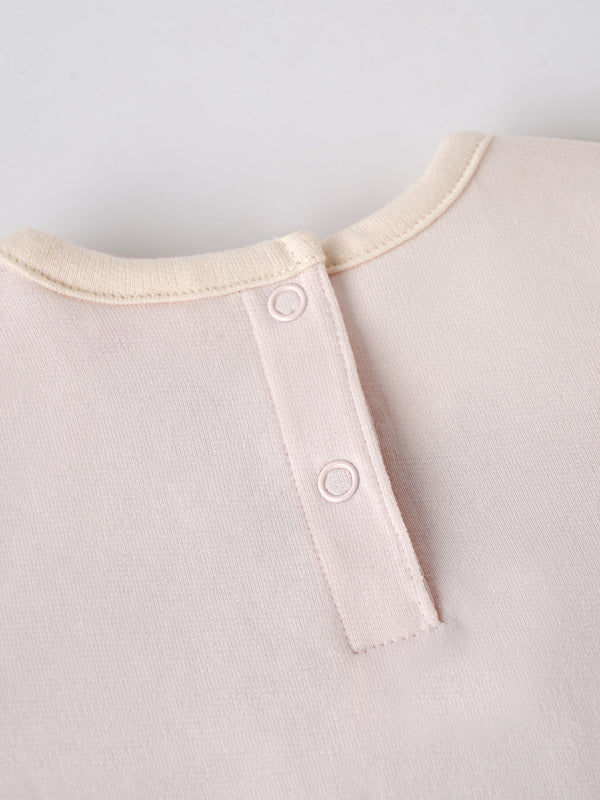 Popees Baby Girls Full Sleeves Cotton Romper| Peach| 3-24 Months