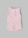 Popees Baby Girls Sleeveless Cotton Top & Shorts Set|Butterfly Embroidery Summer Outfit |3–24 Months