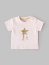 Popees Baby Girls Light Peach Pink T-Shirt | Daily Wear Cotton (3 M to 24 M)