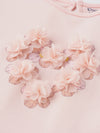 Popees Soft Pink Floral Applique Design T-Shirt Cute & Adorable Heart Design(3–36 Months) for Baby Girls