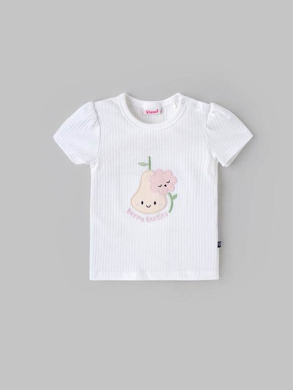 Popees Comfortable Everyday Wear with Cartoon Design Tshirt (3-24 Months) for Baby Girls