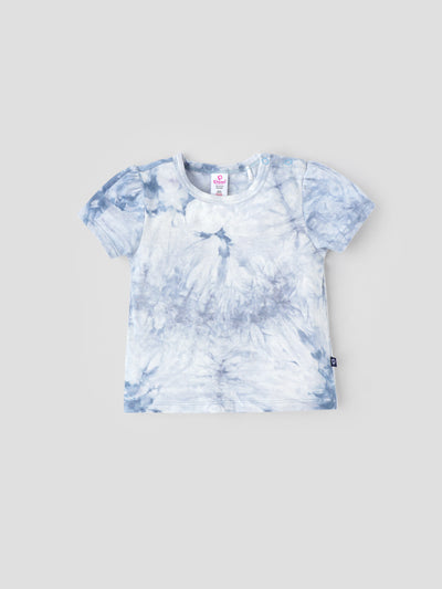 Popees Cute & Comfy Modern Tie-Dye Design Half Sleeve T-shirt (3–24 Months)for Baby Girls