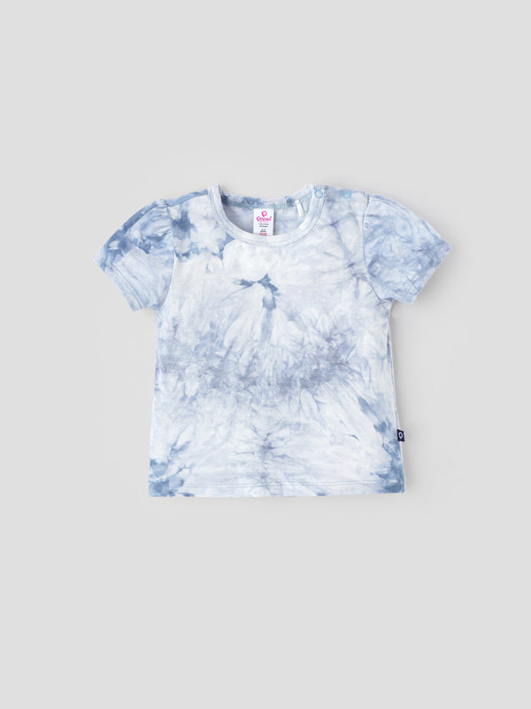 Popees Cute & Comfy Modern Tie-Dye Design Half Sleeve T-shirt (3–24 Months)for Baby Girls