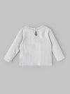 Popees Baby Girls Cotton Knit Top |Pointelle Full Sleeve with Back Button (3M–24M)