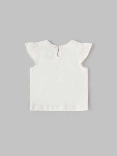 Popees Short Sleeve Back Open Top (3–36 Months) for Baby Girls