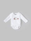 Popees Baby Full Sleeve Cotton Bodysuit| White| Tiny Baby, Newborn to 6 Months