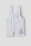 Popees Baby Boys Cotton Dungaree Romper Set with T-Shirt| Newborn–9M, Summer Outfit