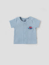 Popees Baby Boys Cotton T Shirt| Light Blue| Tiny Baby, Newborn -9 Months