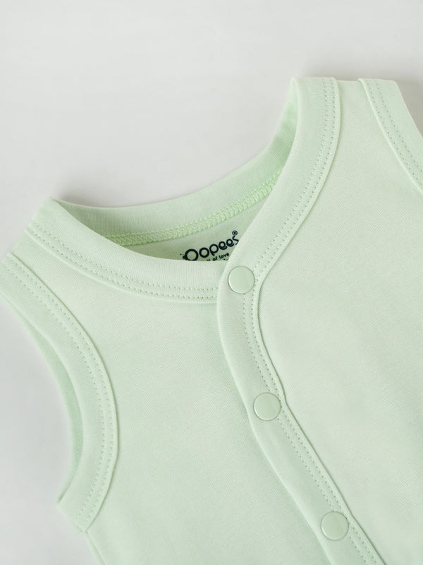 Popees Trendy & Stylish Sleeve Less Front Open Jhabla Top (0–6 Months) for Baby Boys